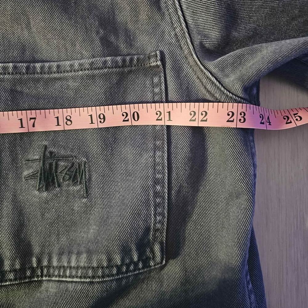 Stussy Navy Blue Work Wear Jacket with Black Collar - Picture 7 of 8